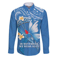 Polynesia Diabetes Awareness Month Family Matching Mermaid Dress and Hawaiian Shirt In November We Wear Blue