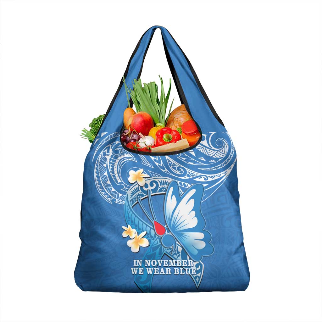 Polynesia Diabetes Awareness Month Grocery Bag In November We Wear Blue