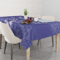 Polynesia Stomach Cancer Awareness Tablecloth Periwinkle Ribbon Brave Strong!