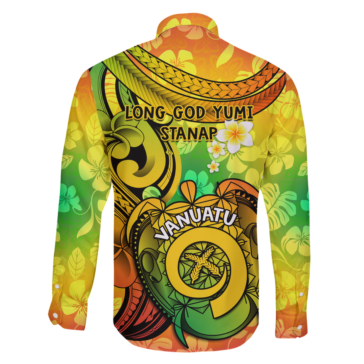 Halo Vanuatu Family Matching Short Sleeve Bodycon Dress and Hawaiian Shirt Sand Drawing Turtle Polynesian Tropical Flowers LT14 - Polynesian Pride