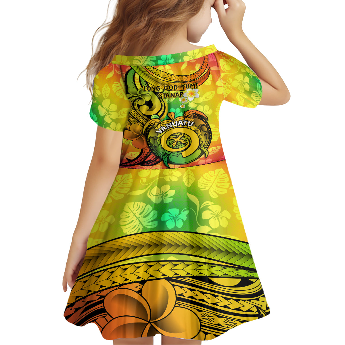 Halo Vanuatu Family Matching Tank Maxi Dress and Hawaiian Shirt Sand Drawing Turtle Polynesian Tropical Flowers LT14 - Polynesian Pride