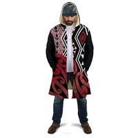 New Zealand Cloak Aotearoa Kowhaiwhai Mix Taniko Art - Red - Polynesian Pride