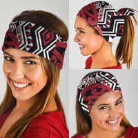 New Zealand Neck Gaiter Aotearoa Kowhaiwhai Mix Taniko Art - Red - Polynesian Pride