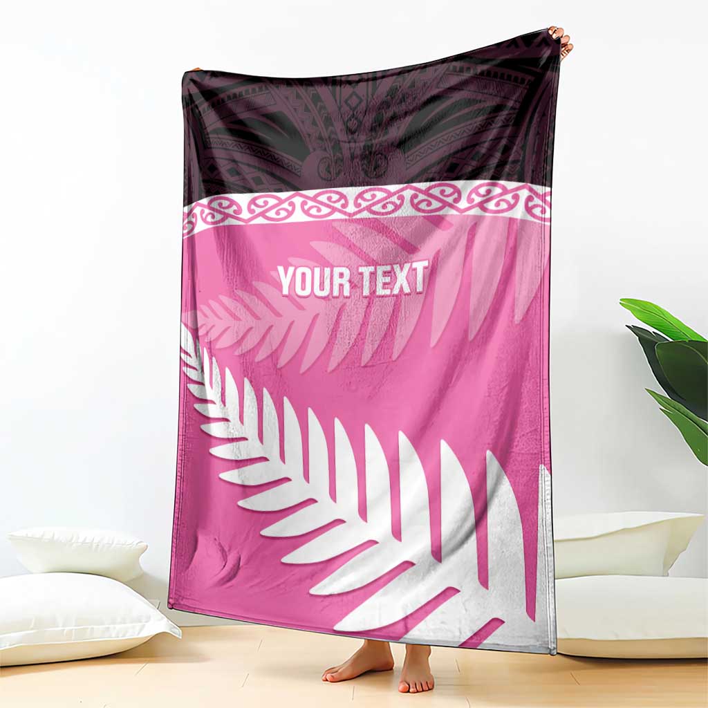 Custom New Zealand Aotearoa Cricket Blanket Go White Silver Fern