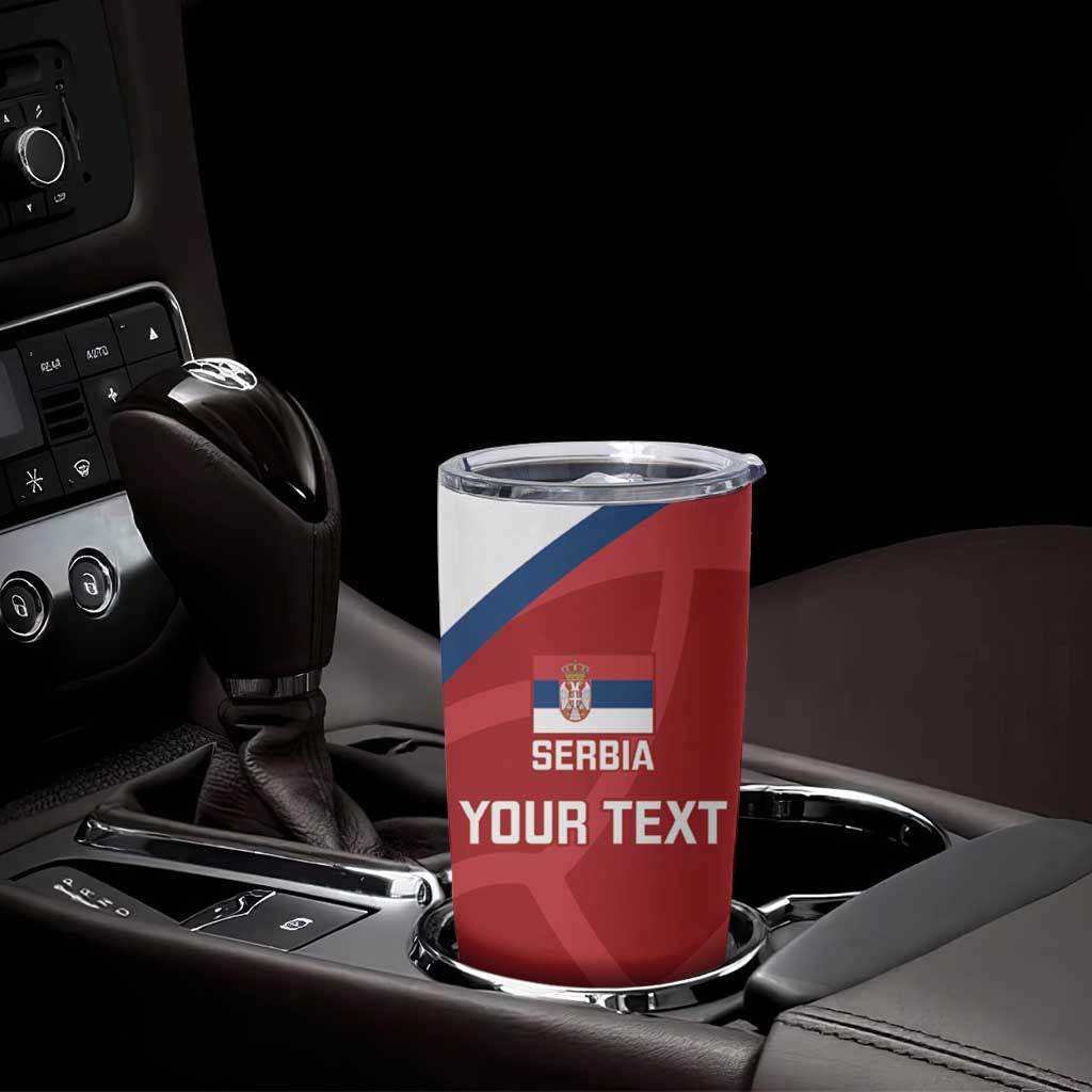 Custom Serbia Volleyball Tumbler Cup 2025 Go Champions