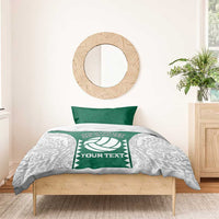 Custom Hawaii Volleyball Bedding Set Hawaiian Kakau Pattern