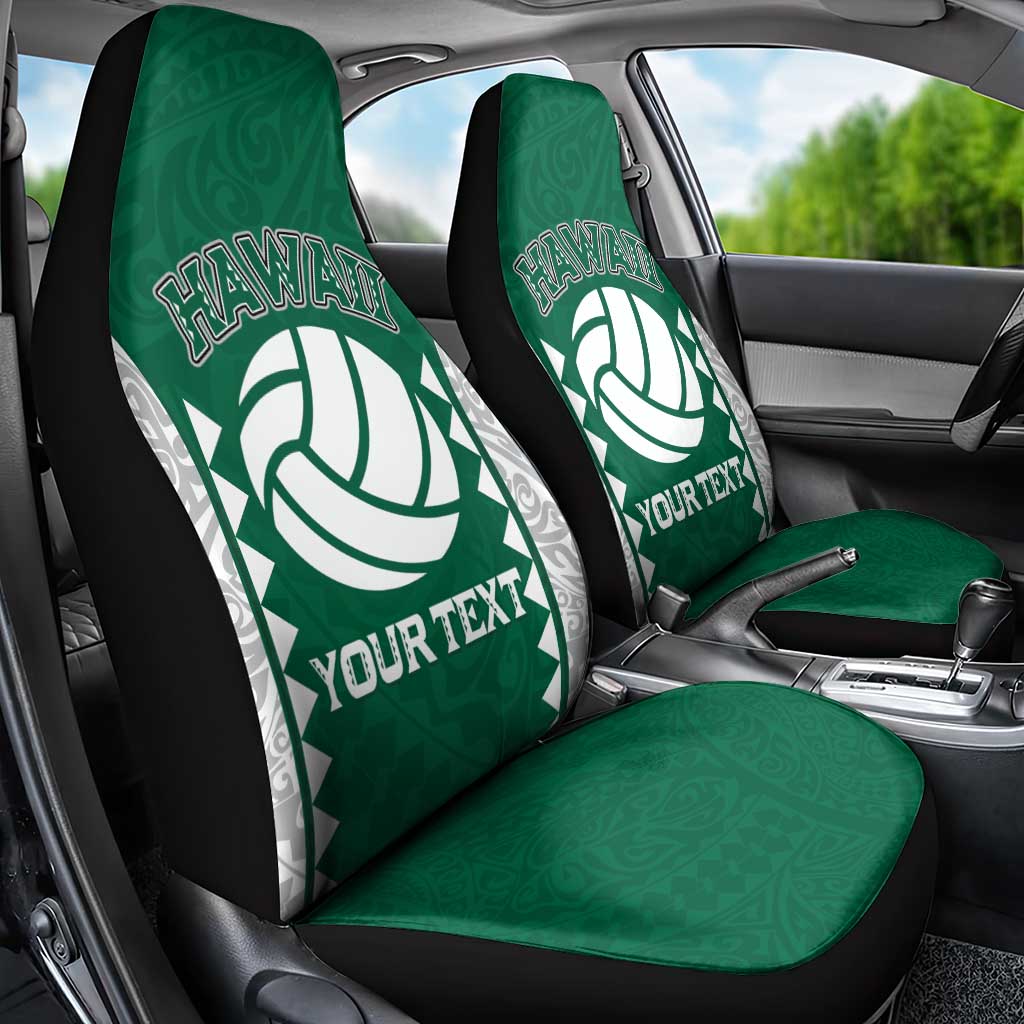 Custom Hawaii Volleyball Car Seat Cover Hawaiian Kakau Pattern