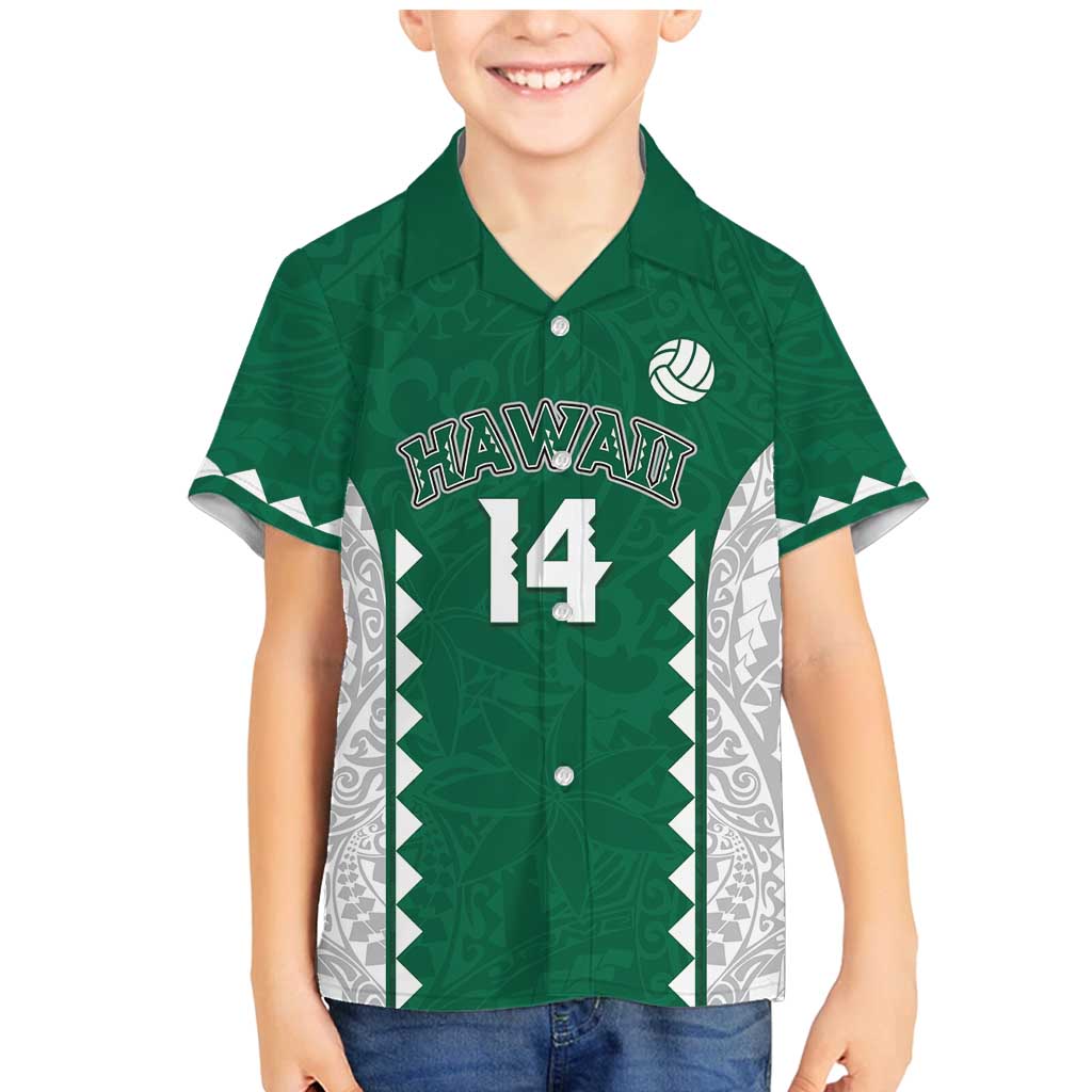 Custom Hawaii Volleyball Family Matching Mermaid Dress and Hawaiian Shirt Hawaiian Kakau Pattern