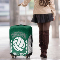 Custom Hawaii Volleyball Luggage Cover Hawaiian Kakau Pattern