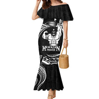 Black Hawaii Ikaika Warrior Family Matching Mermaid Dress and Hawaiian Shirt Hawaiian Power