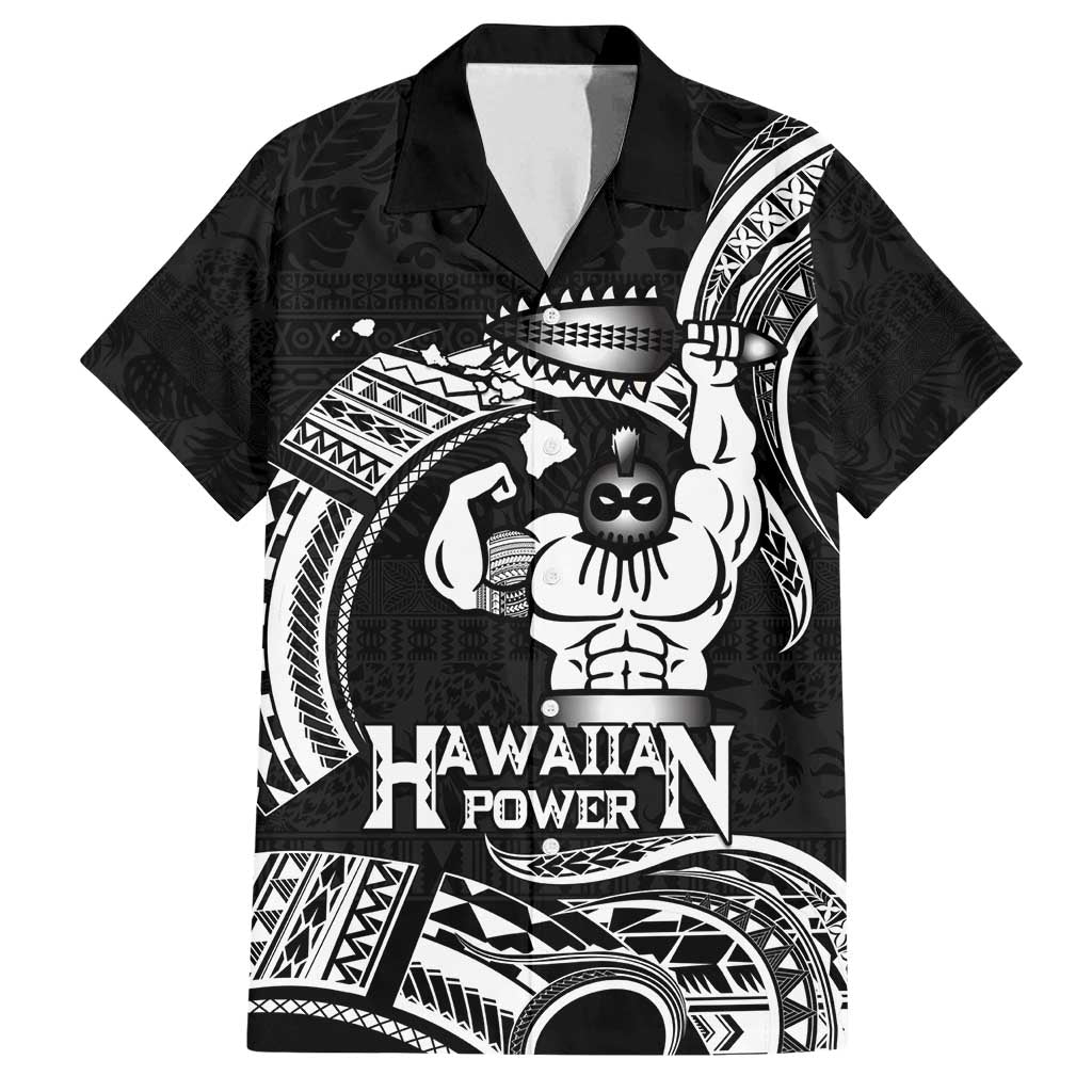 Black Hawaii Ikaika Warrior Family Matching Off Shoulder Maxi Dress and Hawaiian Shirt Hawaiian Power