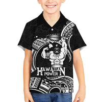 Black Hawaii Ikaika Warrior Family Matching Puletasi and Hawaiian Shirt Hawaiian Power