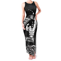Black Hawaii Ikaika Warrior Family Matching Tank Maxi Dress and Hawaiian Shirt Hawaiian Power