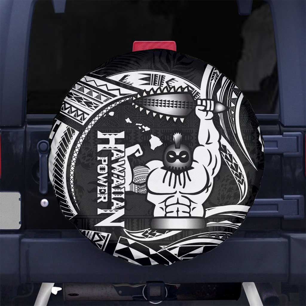 Black Hawaii Ikaika Warrior Spare Tire Cover Hawaiian Power