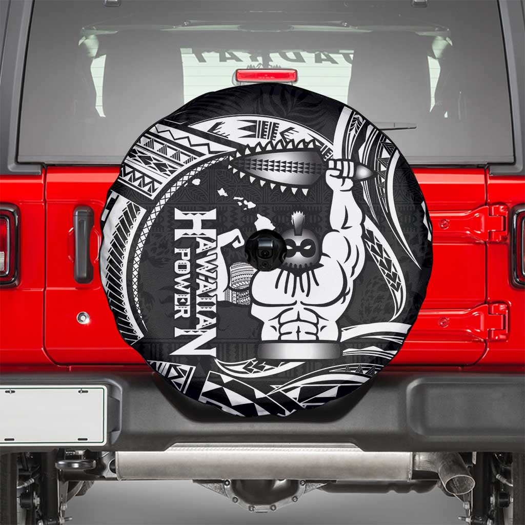 Black Hawaii Ikaika Warrior Spare Tire Cover Hawaiian Power