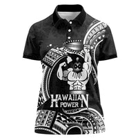 Black Hawaii Ikaika Warrior Women Polo Shirt Hawaiian Power