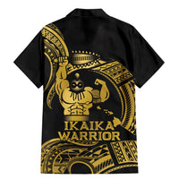 Gold Hawaii Ikaika Warrior Family Matching Mermaid Dress and Hawaiian Shirt Hawaiian Power
