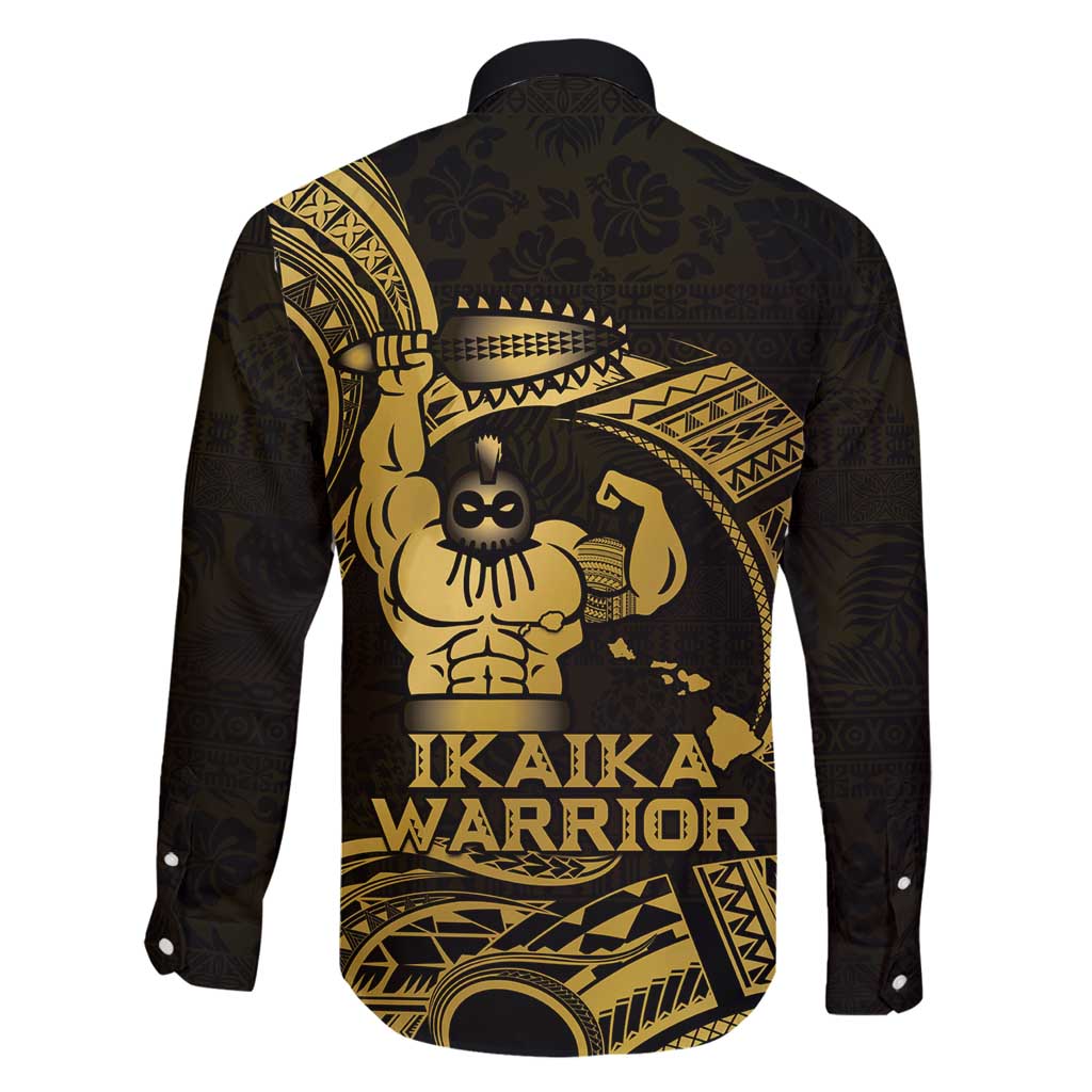 Gold Hawaii Ikaika Warrior Family Matching Puletasi and Hawaiian Shirt Hawaiian Power