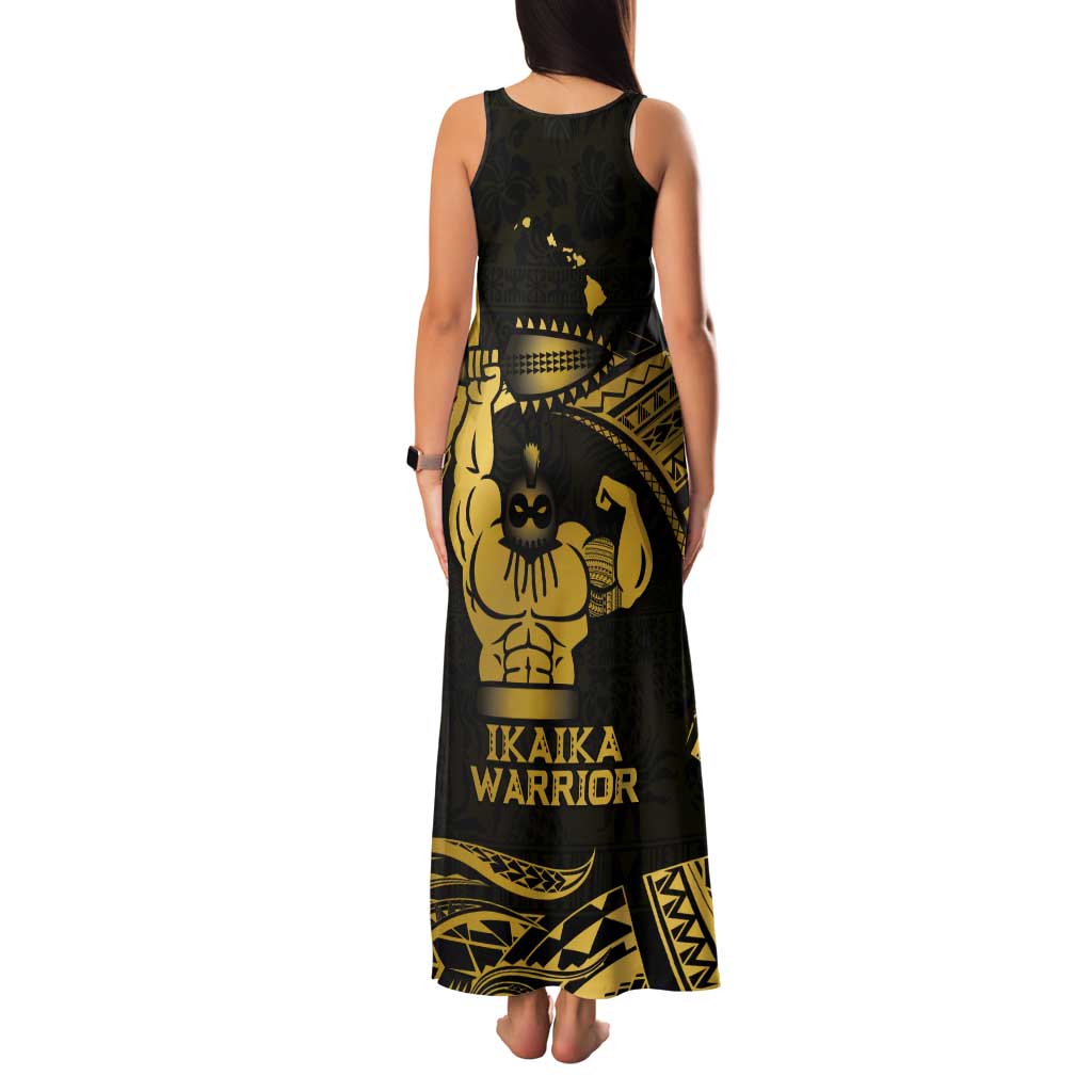 Gold Hawaii Ikaika Warrior Tank Maxi Dress Hawaiian Power