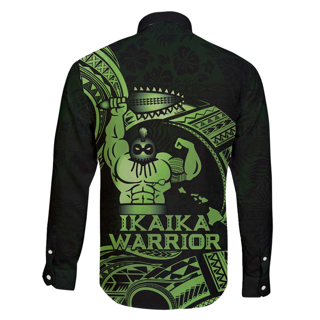 Green Hawaii Ikaika Warrior Family Matching Mermaid Dress and Hawaiian Shirt Hawaiian Power