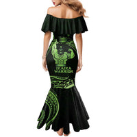 Green Hawaii Ikaika Warrior Family Matching Mermaid Dress and Hawaiian Shirt Hawaiian Power