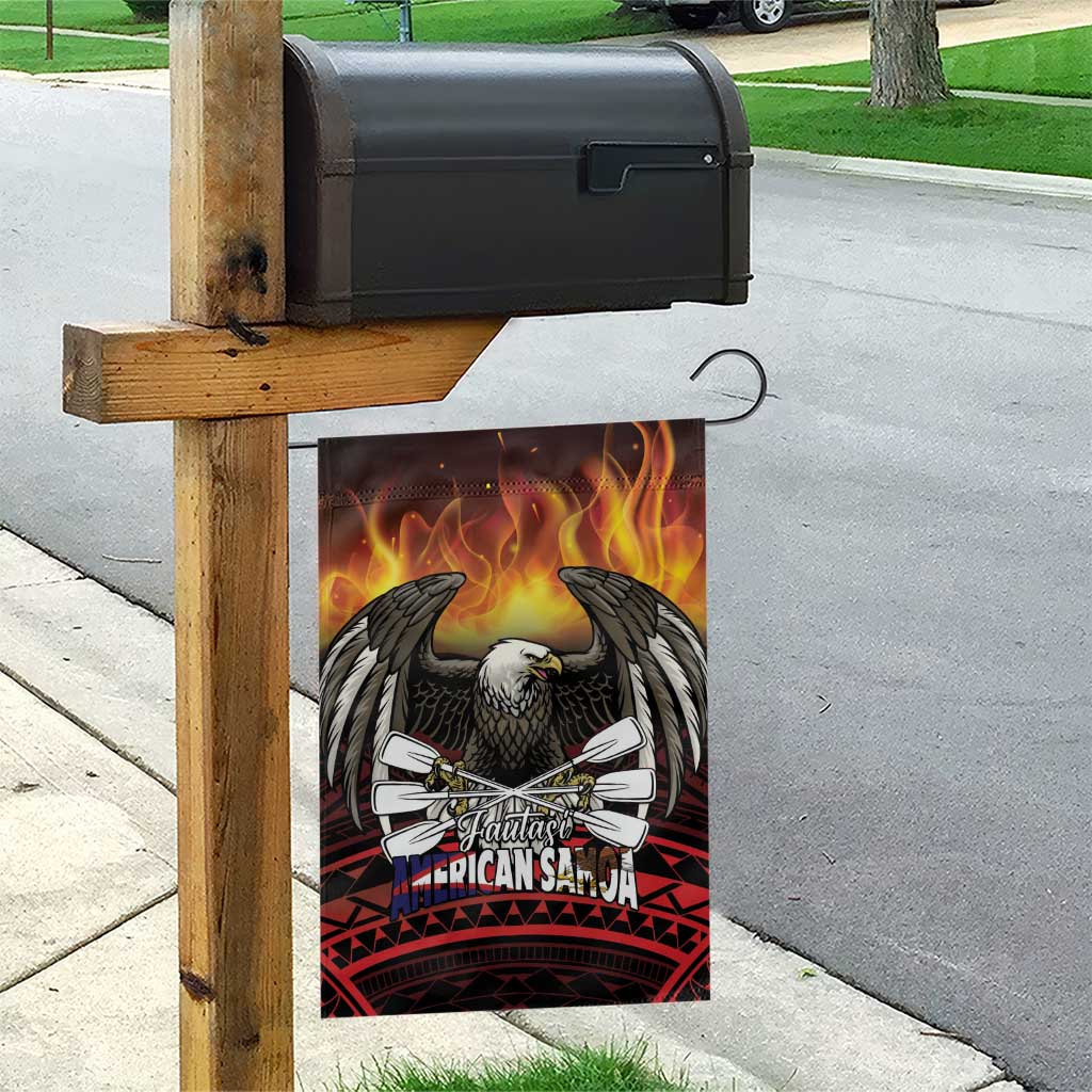 Fautasi Race Day American Samoa Garden Flag Bald Eagle Polynesian Tattoo