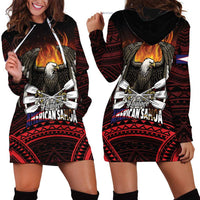 Fautasi Race Day American Samoa Hoodie Dress Bald Eagle Polynesian Tattoo