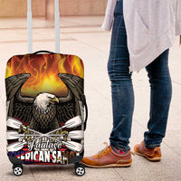 Fautasi Race Day American Samoa Luggage Cover Bald Eagle Polynesian Tattoo