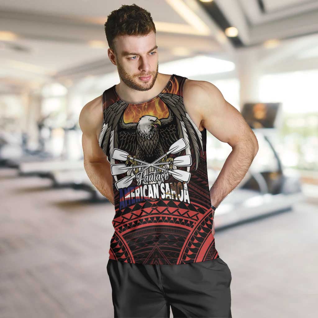 Fautasi Race Day American Samoa Men Tank Top Bald Eagle Polynesian Tattoo