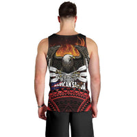Fautasi Race Day American Samoa Men Tank Top Bald Eagle Polynesian Tattoo