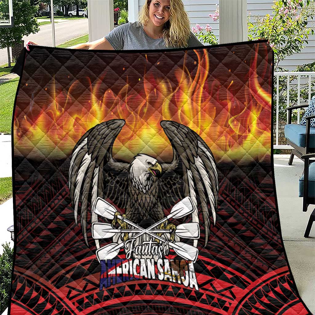 Fautasi Race Day American Samoa Quilt Bald Eagle Polynesian Tattoo