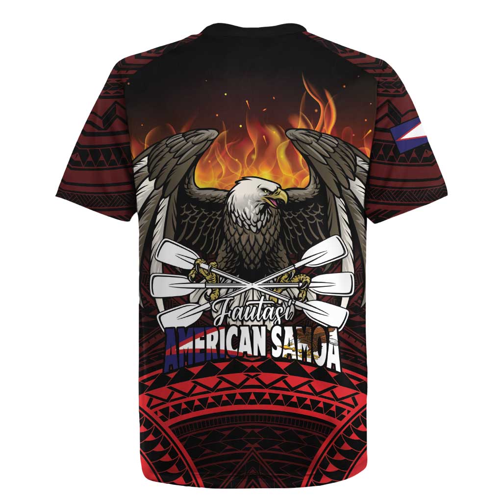 Fautasi Race Day American Samoa Rugby Jersey Bald Eagle Polynesian Tattoo