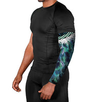 Turquoise Traditional Cloak Aotearoa Arm Sleeves Maori Paua Shell Korowai Pattern - Polynesian Pride