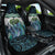 Turquoise Traditional Cloak Aotearoa Car Seat Cover Maori Paua Shell Korowai Pattern
