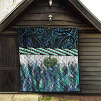 Turquoise Traditional Cloak Aotearoa Quilt Maori Paua Shell Korowai Pattern
