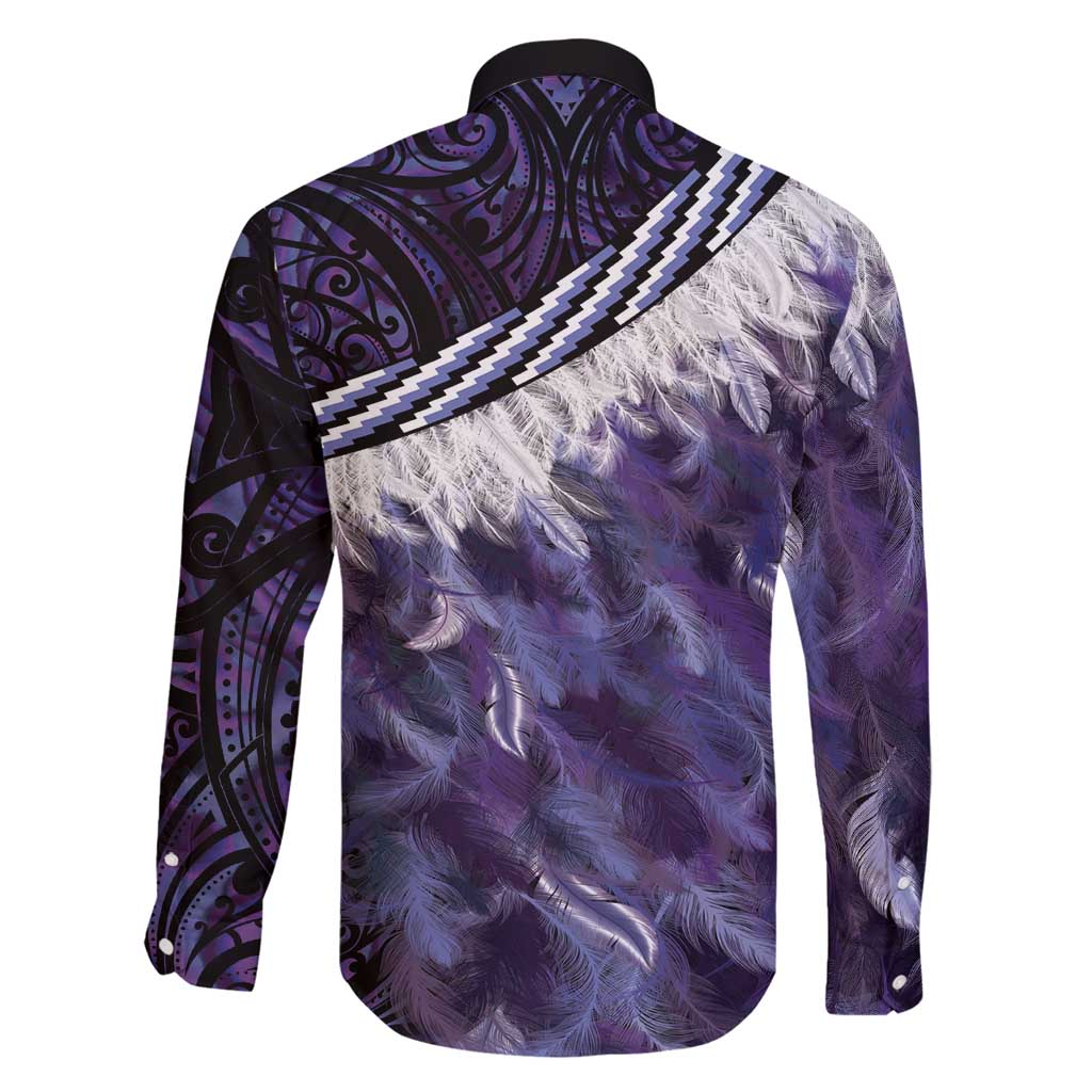 Purple Traditional Cloak Aotearoa Family Matching Summer Maxi Dress and Hawaiian Shirt Maori Paua Shell Korowai Pattern