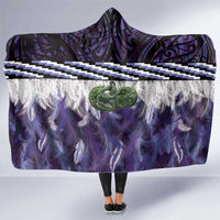 Purple Traditional Cloak Aotearoa Hooded Blanket Maori Paua Shell Korowai Pattern LT14 One Size Purple - Polynesian Pride