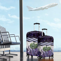 Purple Traditional Cloak Aotearoa Luggage Cover Maori Paua Shell Korowai Pattern