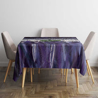 Purple Traditional Cloak Aotearoa Tablecloth Maori Paua Shell Korowai Pattern