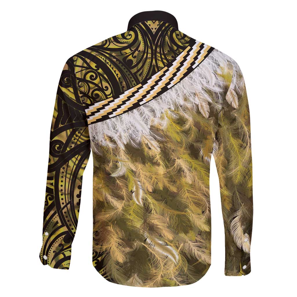 Yellow Traditional Cloak Aotearoa Family Matching Mermaid Dress and Hawaiian Shirt Maori Paua Shell Korowai Pattern