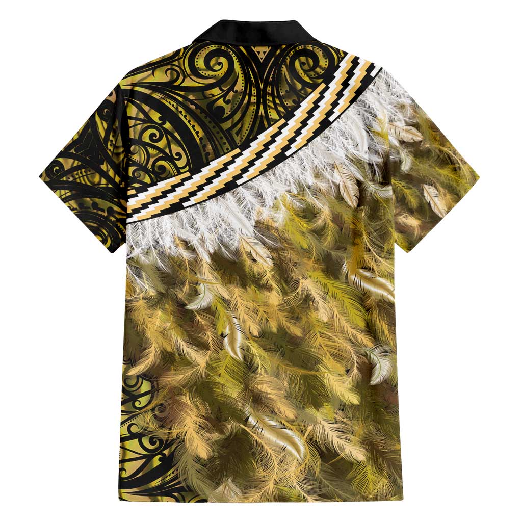 Yellow Traditional Cloak Aotearoa Family Matching Summer Maxi Dress and Hawaiian Shirt Maori Paua Shell Korowai Pattern