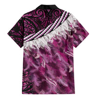 Pink Traditional Cloak Aotearoa Family Matching Mermaid Dress and Hawaiian Shirt Maori Paua Shell Korowai Pattern