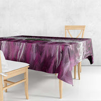 Pink Traditional Cloak Aotearoa Tablecloth Maori Paua Shell Korowai Pattern