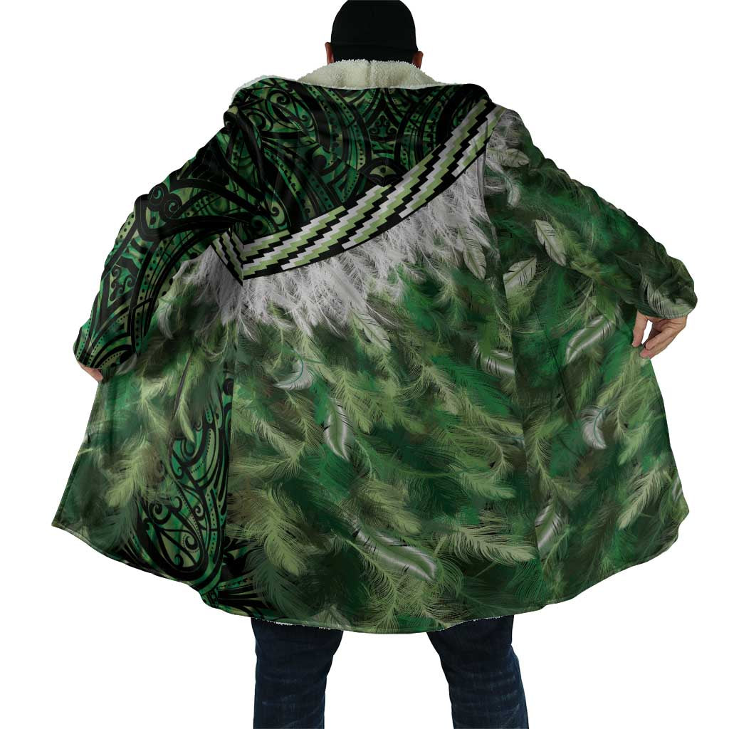 Green Traditional Cloak Aotearoa Cloak Maori Paua Shell Korowai Pattern - Polynesian Pride
