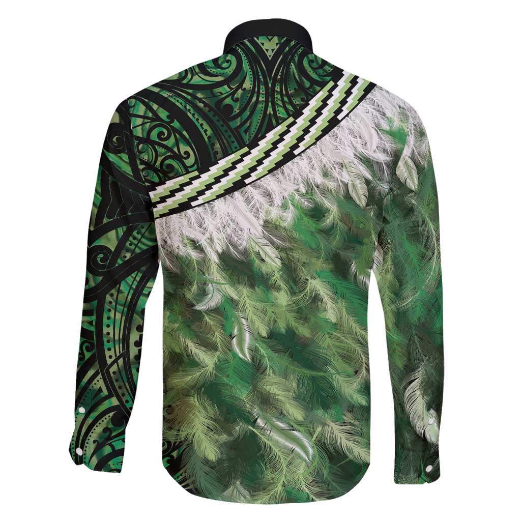 Green Traditional Cloak Aotearoa Family Matching Puletasi and Hawaiian Shirt Maori Paua Shell Korowai Pattern