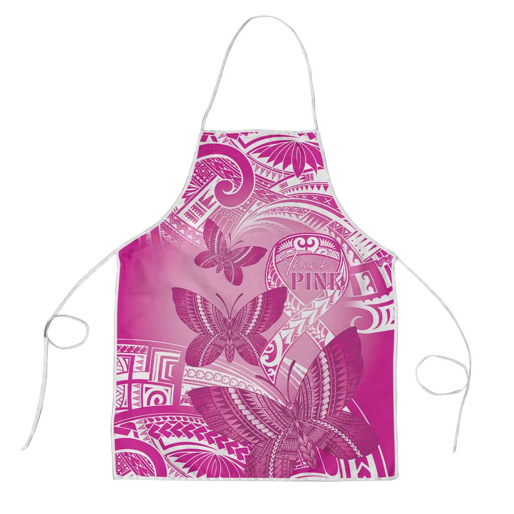 Polynesia Breast Cancer Awareness Apron Think Pink Ribbon Polynesian Butterflies