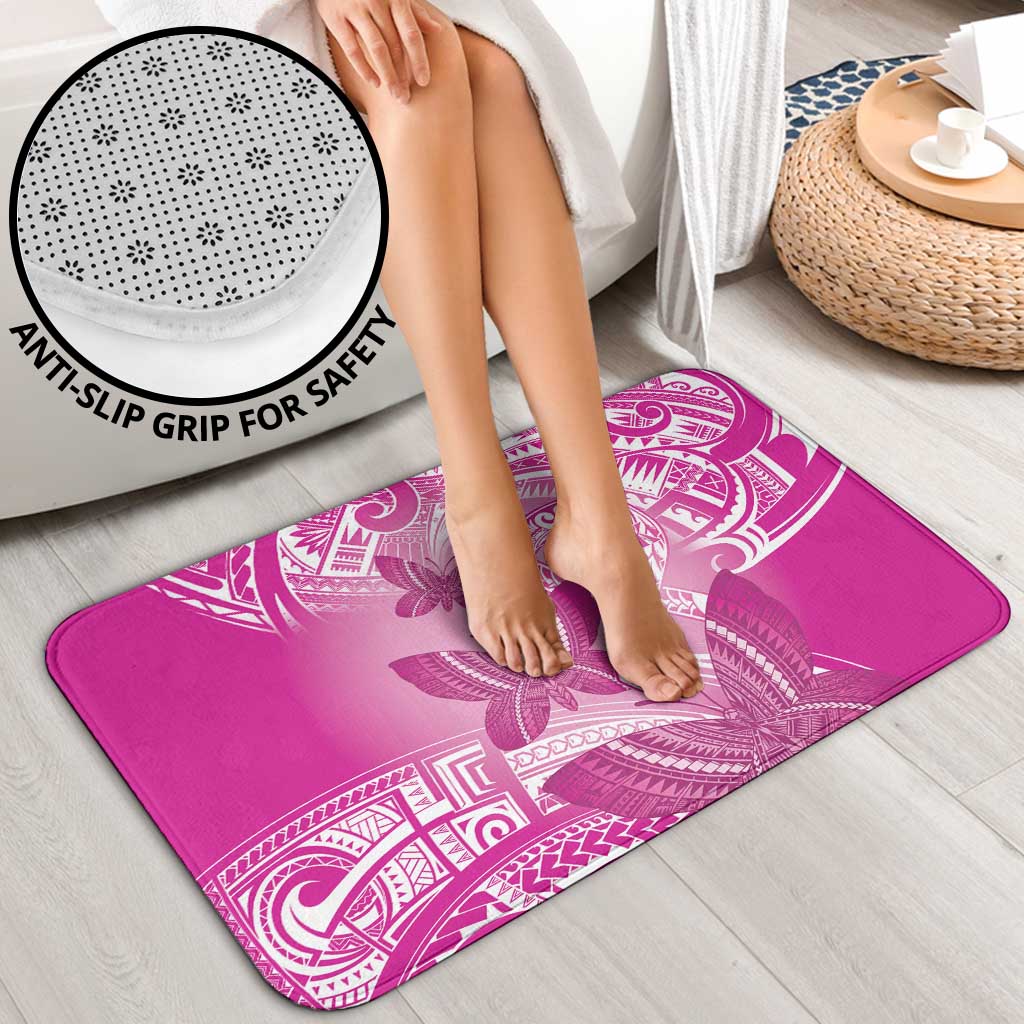 Polynesia Breast Cancer Awareness Bathroom Set Think Pink Ribbon Polynesian Butterflies