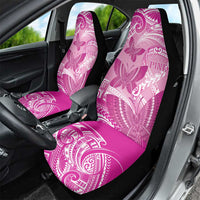 Polynesia Breast Cancer Awareness Car Seat Cover Think Pink Ribbon Polynesian Butterflies