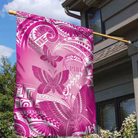 Polynesia Breast Cancer Awareness Garden Flag Think Pink Ribbon Polynesian Butterflies LT14 - Polynesian Pride