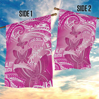 Polynesia Breast Cancer Awareness Garden Flag Think Pink Ribbon Polynesian Butterflies LT14 - Polynesian Pride